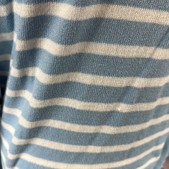 NXH | Blue Stripe Button-Accent Crewneck Sweater - L - Picture 7 of 9